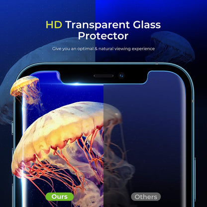 Oribox - Protector de visualización de vidrio templado para iPhone 12