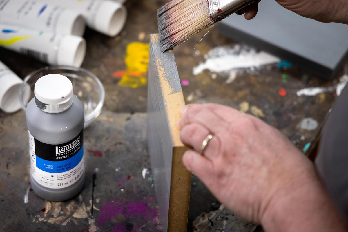 Winsor & Newton 7604 Gesso Transparente Liquitex 118ml. | Primes Superficies, añade dientes para la adherencia del color, endurece lienzos, calidad de archivo