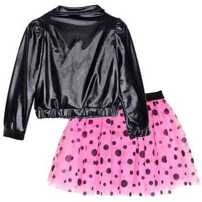 Barbie Conjunto Top + Chamarra + Falda Babie Conjunto 3 piezas Niñas