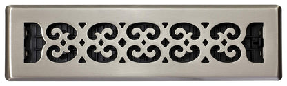 Decor Grates - Plantilla de piso con ruedas, 5,08 x 30,48 cm, 2x12 Inch, Acabado cepillo níquel (Brushed Nickel Finish)