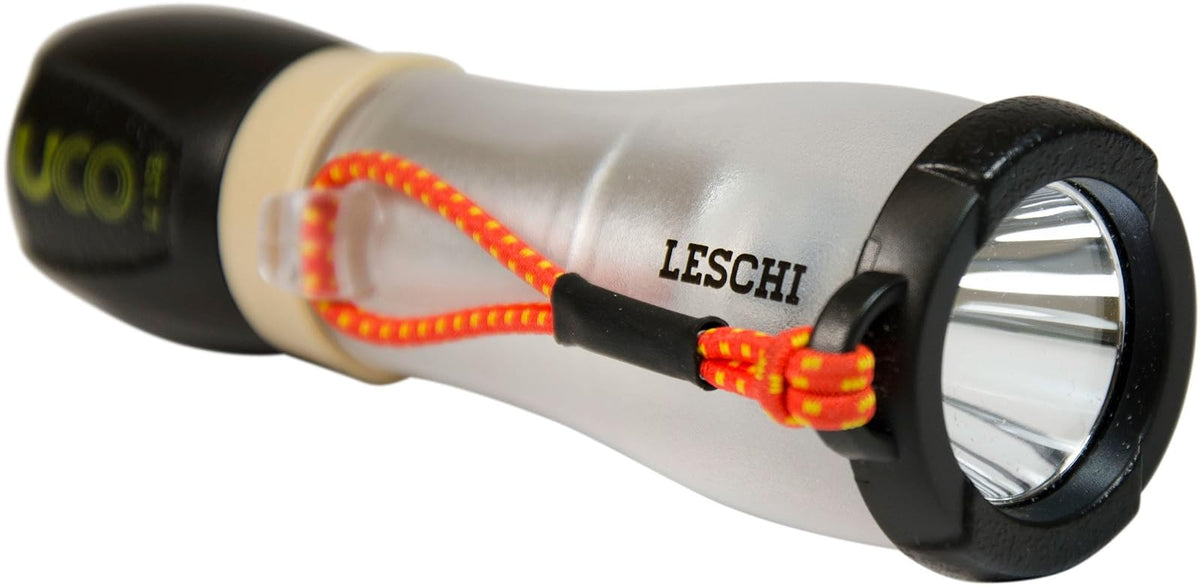 UCO Leschi - Linterna LED compacta de 110 lúmenes con regulador de Intensidad y luz estroboscópica