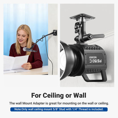 NEEWER Fotografia Foto Estudio Video Wall Ceiling Soporte 5/8" Espiga | Con 1/4" Rosca