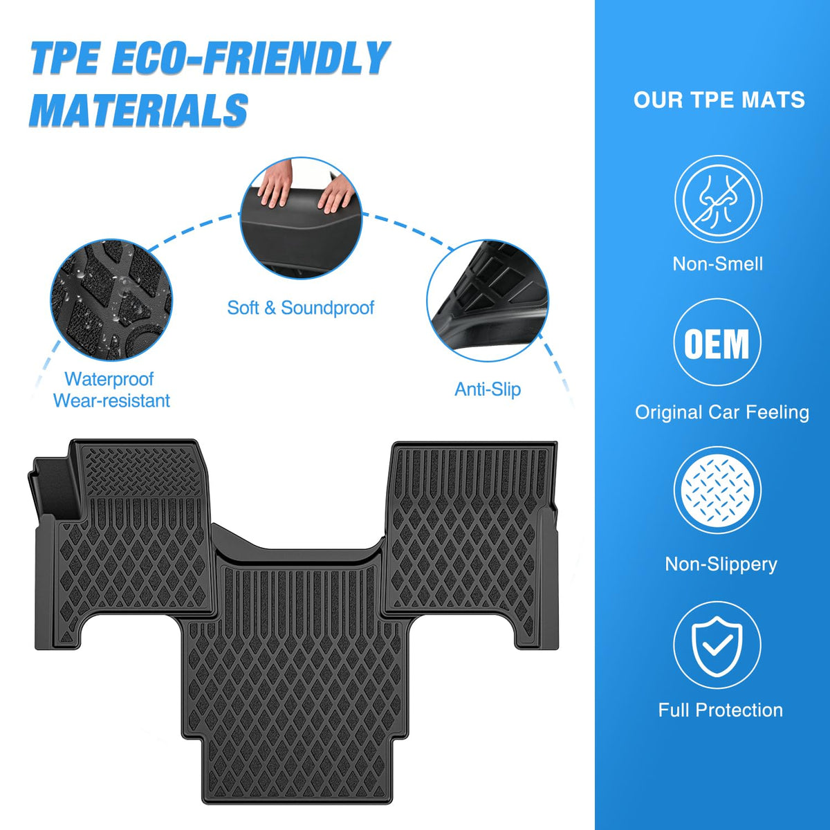 Nilight TPE - Alfombrillas de Piso para Volvo VNL 300 430 630 670 730 780 2004-2018 Volvo VT Modelos 2006-2010 para Todo Tipo de Clima, Ajuste Personalizado, Resistentes