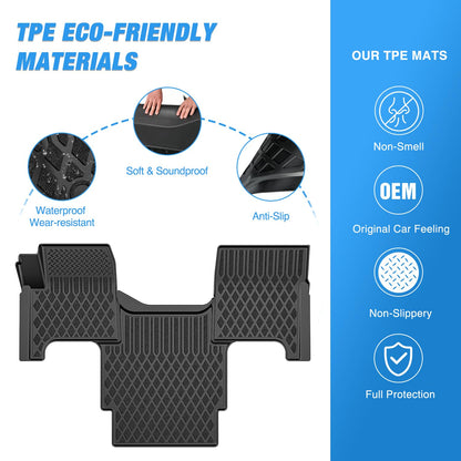 Nilight TPE - Alfombrillas de Piso para Volvo VNL 300 430 630 670 730 780 2004-2018 Volvo VT Modelos 2006-2010 para Todo Tipo de Clima, Ajuste Personalizado, Resistentes