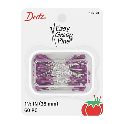 Dritz 135-40 Easy Grasp Pins, 1-1/2 Pulgadas (60 Unidades)