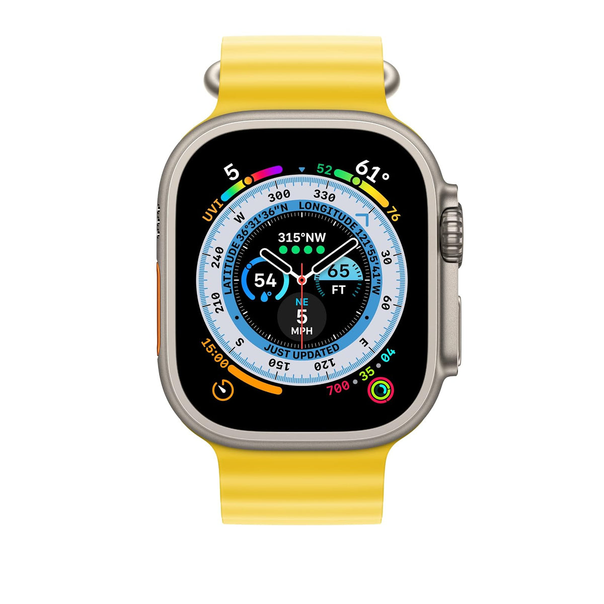Extensión para correa Ocean amarilla para caja de 49 mm