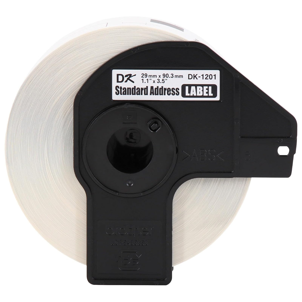 Brother DK1201 - Etiquetas de dirección enrolladas estándar troqueladas para impresoras QL, paquete de 3 (DK12013PK), color blanco, 24 rollos (DK120124PK)
