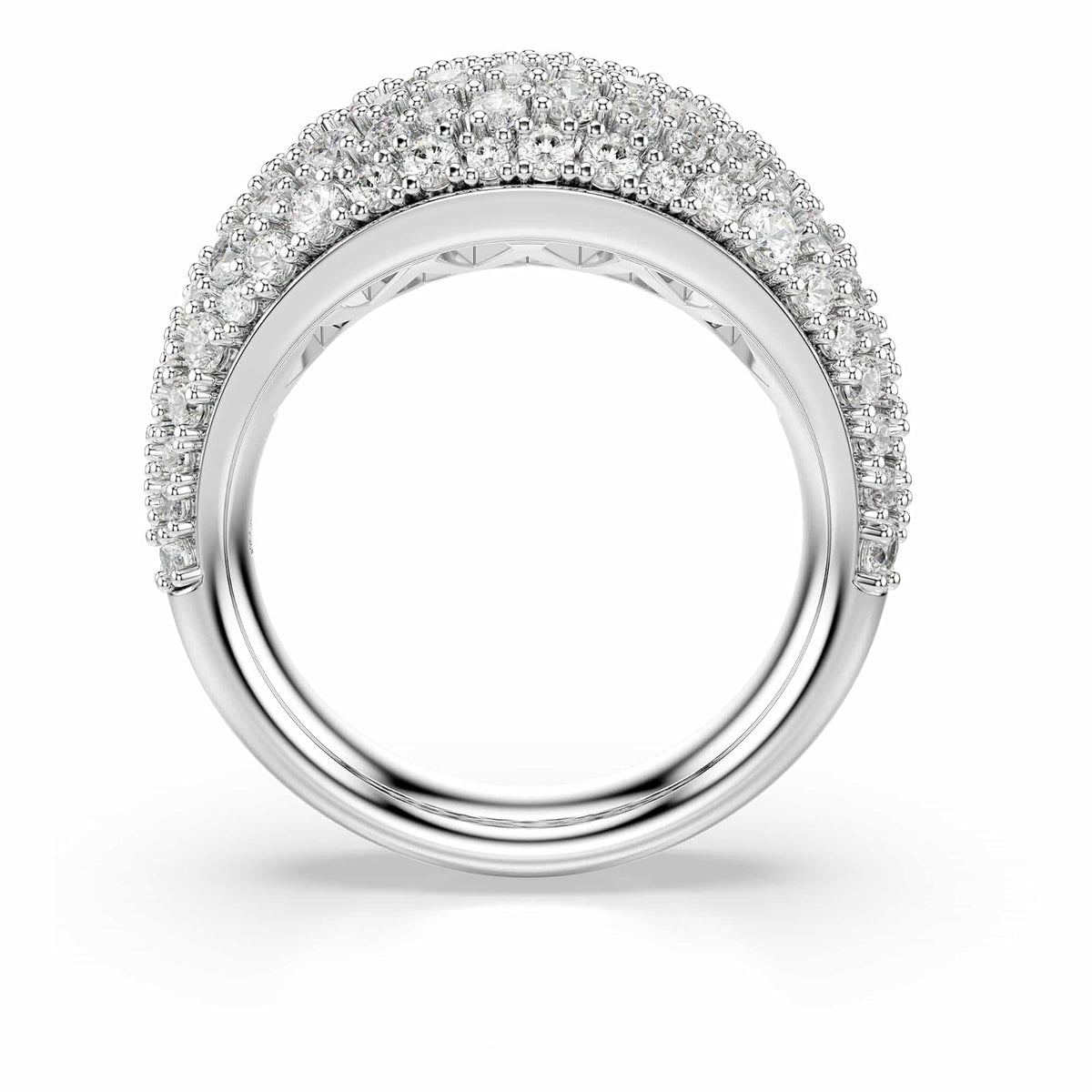 Swarovski Anillo Sublima, Blanco, Baño de rodio