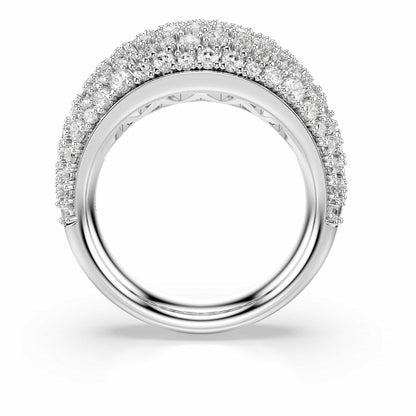 Swarovski Anillo Sublima, Blanco, Baño de rodio
