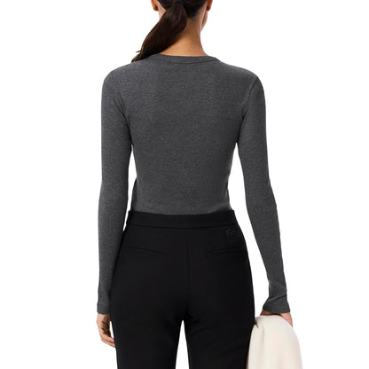 Lacoste Playera Slim fit de algodón orgánico y Manga Corta para Mujer