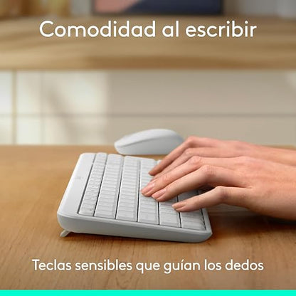 Logitech K250 Teclado Compacto Bluetooth para Windows, ChromeOS ó iOS, Batería de 12 Meses - Color Blanco