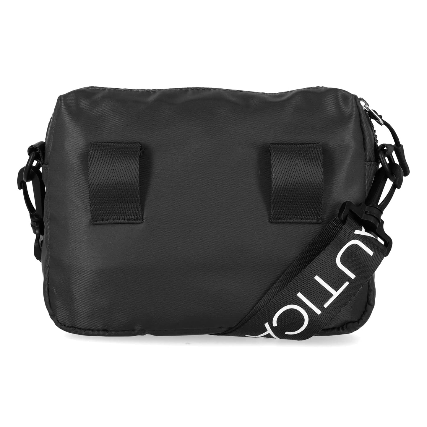 Nautica Nautica - Puf de nailon para mujer, con correa de hombro ajustable, Negro -, Talla unica