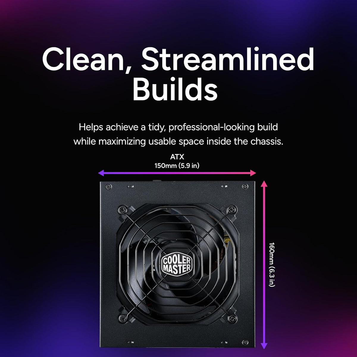 Cooler Master MWE Gold 850 V2 Fuente | 850 W, 80+ Gold, modular, ventilador HDB 120 mm, 2 conectores EPS