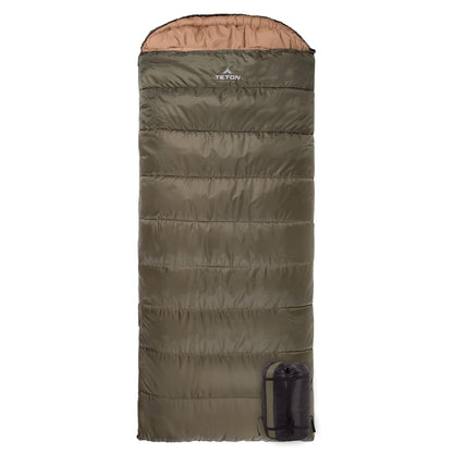 TETON Sports Celsius XL -18 Degree C / 0 Degree F Flannel Lined Sleeping Bag (90” x 36”) - Bolsa de Dormir Forrada con Franela (2.28 m x 91 cm)