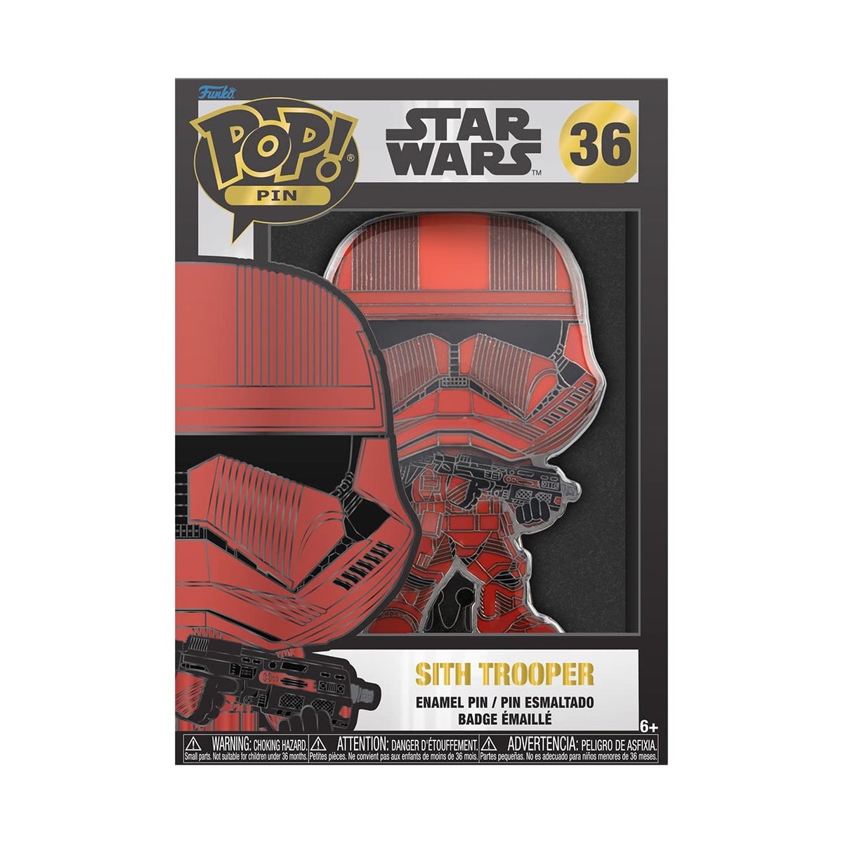 Funko Star Wars Large Enamel Pin - Sith Trooper | Mercancía Oficial de Ciencia Ficción - Juguete Coleccionable - Idea de Regalo de Cumpleaños para Fans y Coleccionistas