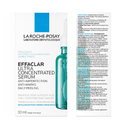 La Roche-Posay Effaclar Sérum Concentrado Facial Anti-Imperfecciones 30ml | Sérum Dermatológico, Trata y Corrige Imperfecciones, Purifica y Alisa la Piel, Con Ácido Glicólico y Salicílico/LHA