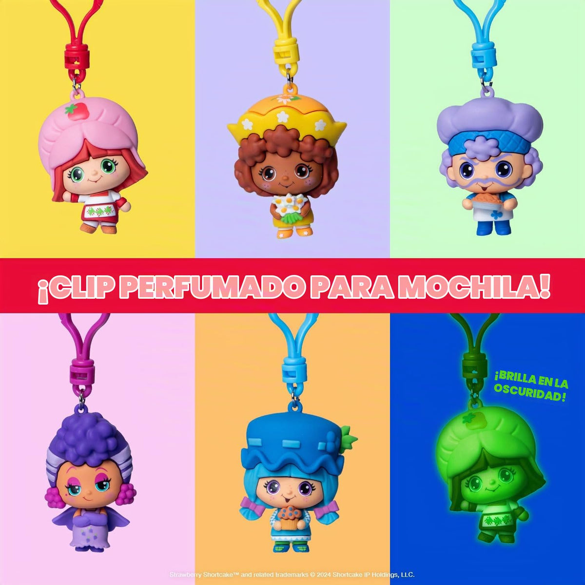 The Loyal Subjects - Llavero con diseño de Pastel de Fresa con Aroma Dulce de 2.5 Pulgadas, Paquete de 3 Unidades – Recibe 3 Bolsas para ciegas misteriosas Cheebee Llavero/Mochila/Cifras de Clip