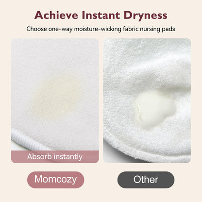 Momcozy Almohadillas para Orejas de Lactancia Reutilizables, 4 Capas Superabsorbentes, Paquete de 6