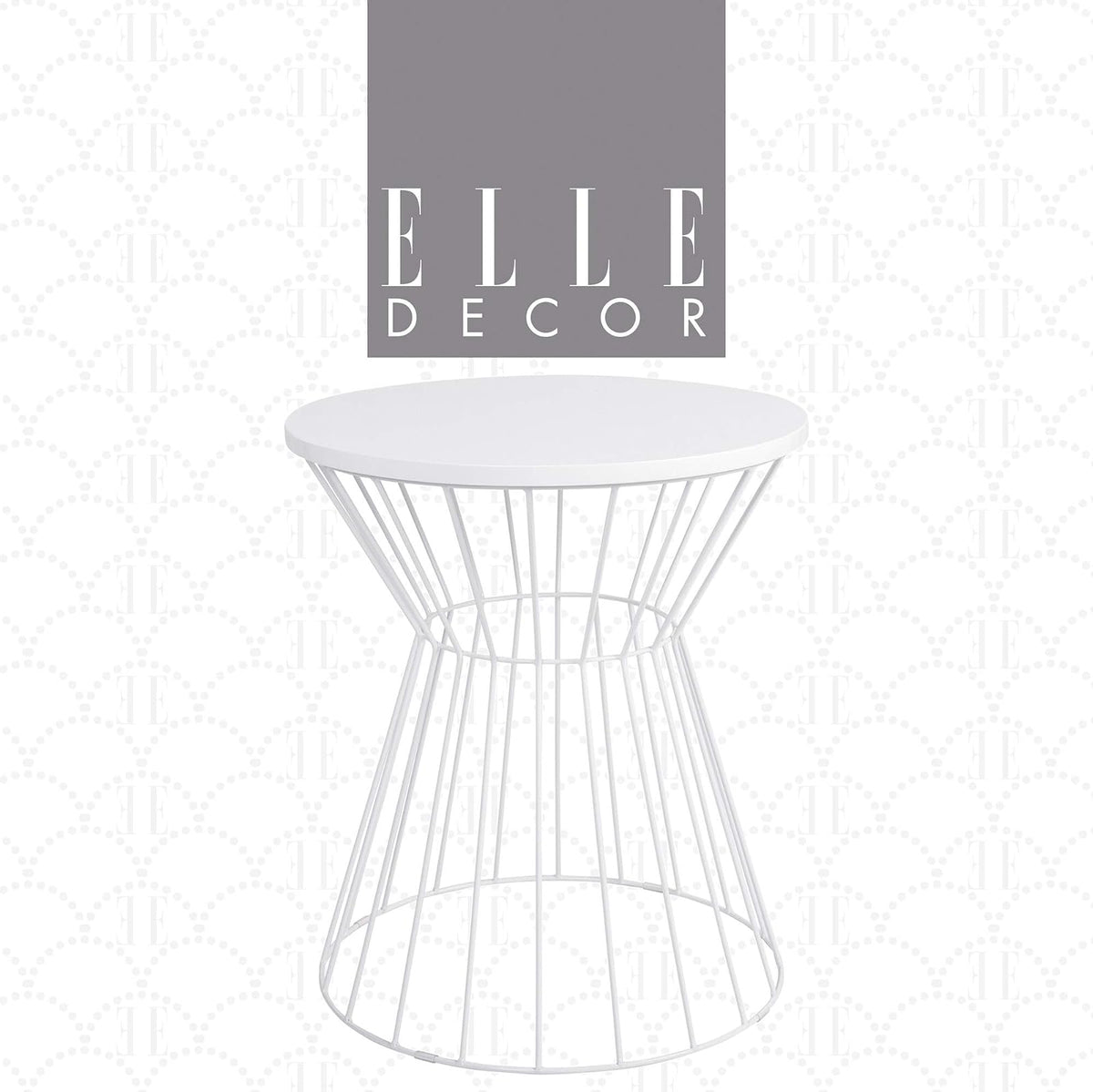 Elle Decor FETLULWHTC01 Lulu Metal Side Table White