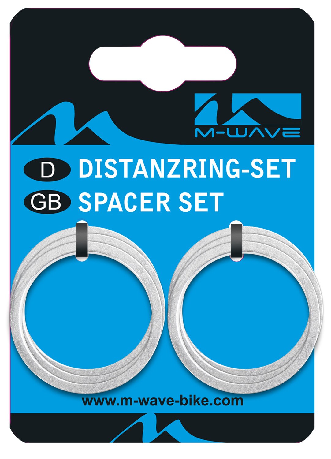 M-Wave - Juego Espaciador (6 Unidades, 5 mm, para Auriculares de 1 1/8", en 6 Colores