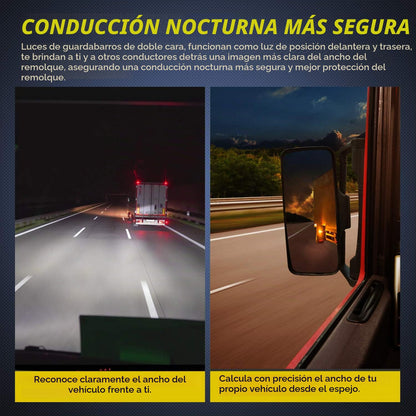 Nilight 2 Luces LED para Guardabarros de Remolque TL-43, Precableadas, Ámbar Frontal y Rojo Trasero
