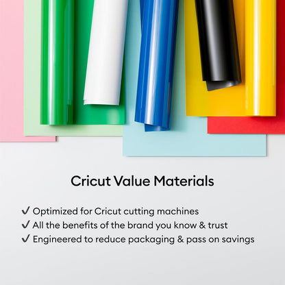 Cricut Paquete de materiales y accesorios todo en uno, incluye vinilo, HTV termoadhesivo, papel calcomanía, HTV imprimible, herramientas, alfombrillas, bolígrafos y más
