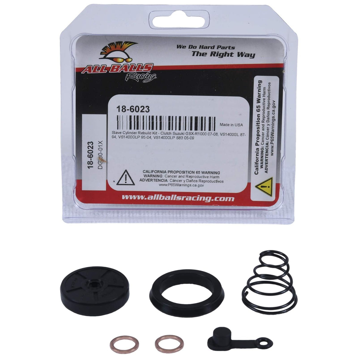 All Balls Racing Kit de Cilindro Esclavo de Embrague 18-6023 para Suzuki GSX-R1000, VS1400GL/GLP