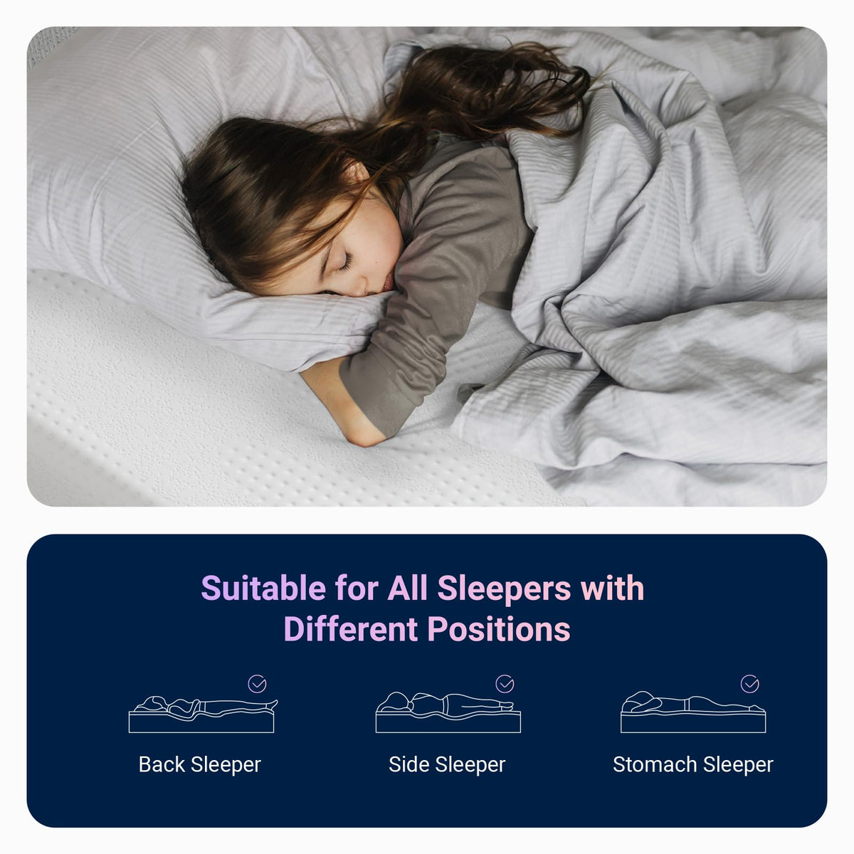 Avenco Colchón Individual, colchón de Cama Individual de 6 Pulgadas para niños, colchones de Espuma viscoelástica de Gel para Enfriar el sueño Nocturno y aliviar la presión, colchones sin Fibra de