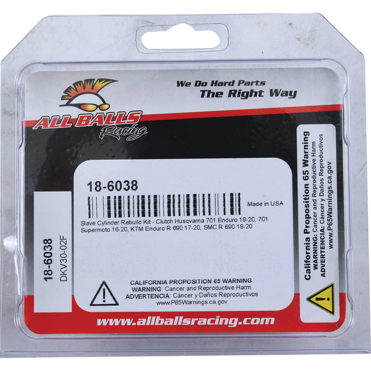 All Balls Racing Kit de Cilindro Esclavo de Embrague 18-6038 para KTM Enduro R 690 2017-2020