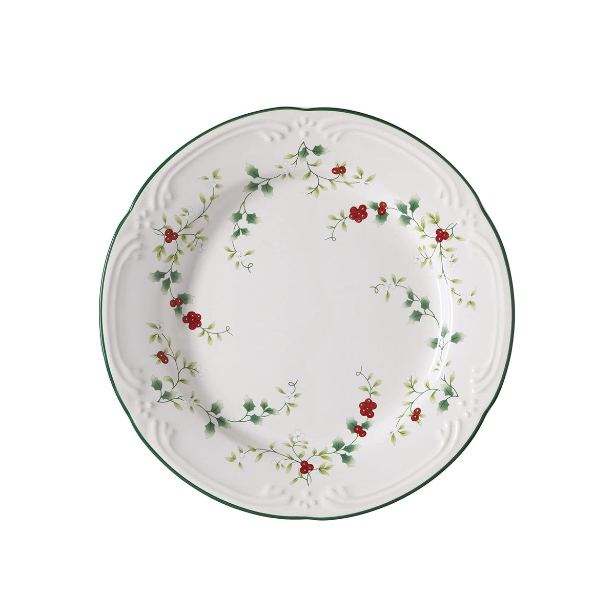 Pfaltzgraff Winterberry - Platos de ensalada (8 pulgadas, juego de 4), color verde