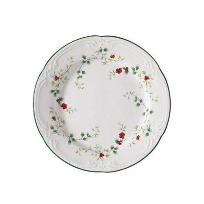 Pfaltzgraff Winterberry - Platos de ensalada (8 pulgadas, juego de 4), color verde