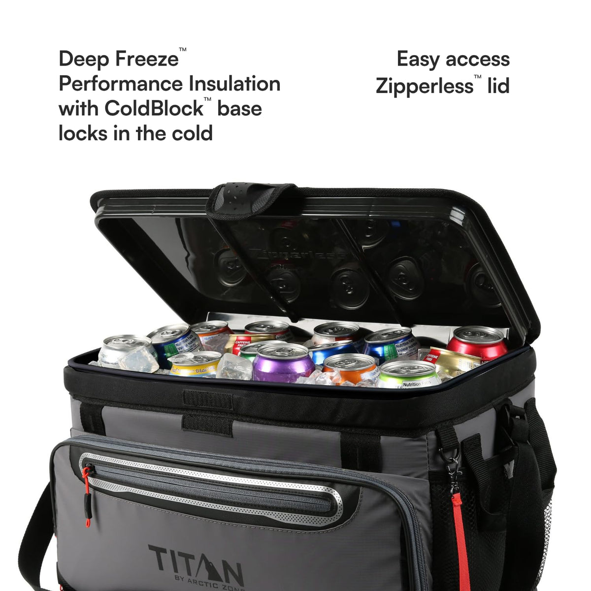 Arctic Zone Titan Deep Freeze Zipperless Hardbody Coolers - Sizes: 9, 16, 30 and 48 Can - Colors: Navy, Moss, Process Blue, Pine, Citrus, Gray, Blue Lagoon