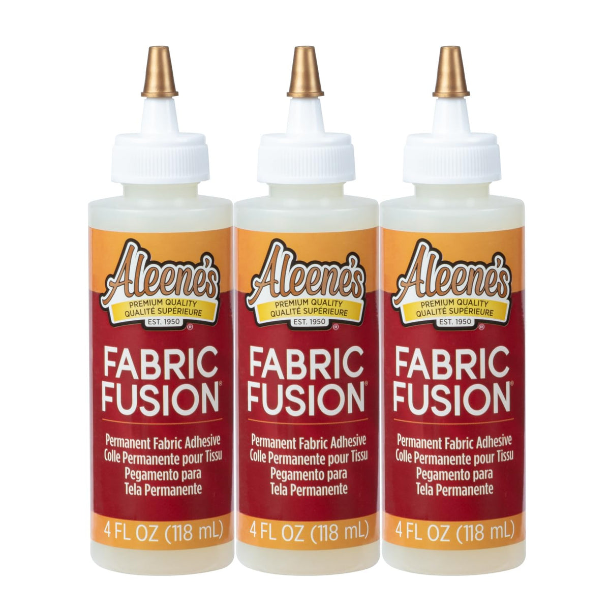 Aleene's Fusion Fabric Glue, 4 Fl Oz - 3 Pack, Multi