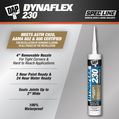 DAP Dynaflex 230 Premium Sellador elastomérico, Beige BE312, 10 oz (7079807103)