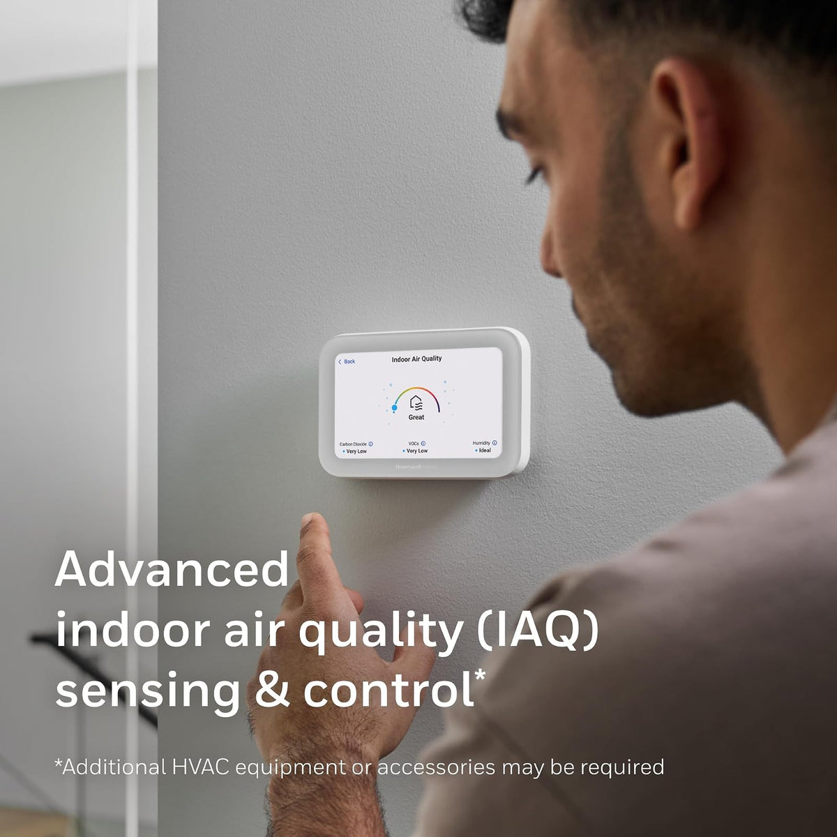 Honeywell Home X8S - Termostato Wi-Fi programable Inteligente Premium con Sensor, Acceso al Timbre de Video, Control de Humedad, visualización táctil Personalizable de 5 Pulgadas, Energy Star