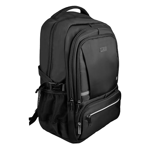 PERFECT CHOICE Mochila para laptop 15.6"-17" múltiples compartimentos Forter (Negro)