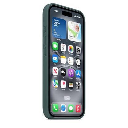 Apple Funda de silicón con MagSafe para el iPhone 16 - Verde Lago ​​​​​​​
