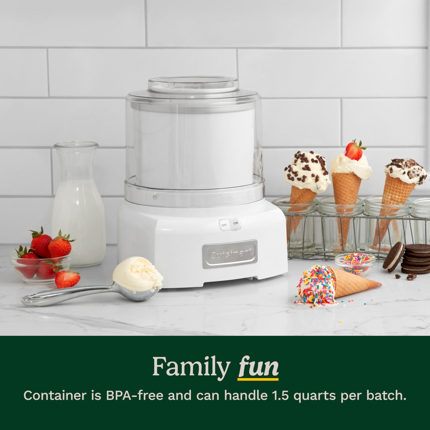 Cuisinart Automatic Frozen Yogurt Máquina para hacer helado y sorbete