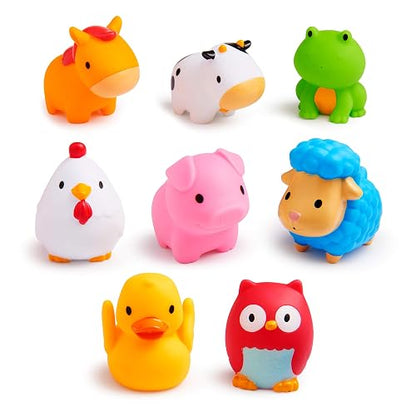 Munchkin Animalitos de Granja para Bañera 8 Piezas, Multicolor