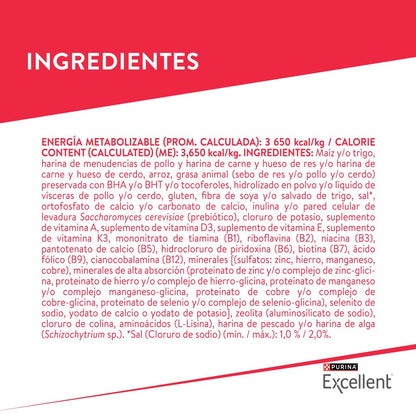 Purina Excellent Adultos Razas Pequeñas Sabor Pollo 7,5Kg