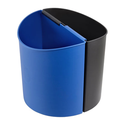 Safco 9927BB Desk-Side Recycling Receptacle, Black/Blue