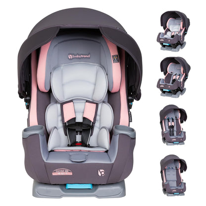 Baby Trend Cover Me Silla de Carro Convertible 4 en 1, 1.8 a 45.4 kg, con Toldo UPF 50+ - Quartz rosa - Asiento de automóvil