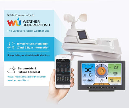 AcuRite 01540M 5-in-1 Weather Station with Wi-Fi Connection to Weather Underground