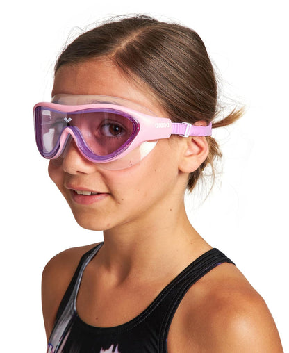 ARENA Unisex Youth The One Junior Swim Mask Goggles for Boys and Girls Ages 6 to 12 Large Fit Polycarbonate Lens