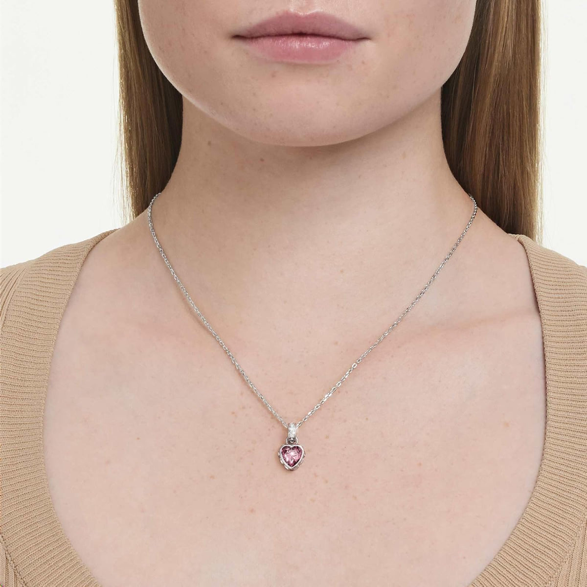 Colgante Chroma, Tallas mixtas, Rosa, Acabado en rodio