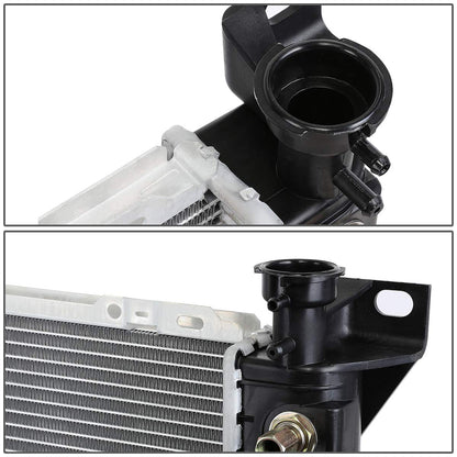 DNA Motoring OEM-RA-1452 Radiador de núcleo de aluminio estilo OE de 1 fila compatible con 85-96 F150 / F250 / F350 MT/AT, 27-1/2 pulgadas de ancho x 18-3/8 pulgadas de alto x 1 pulgada de profundidad, entrada de 1-3/4 pulgadas, 1-3/4 pulgadas 10.2 cm Out