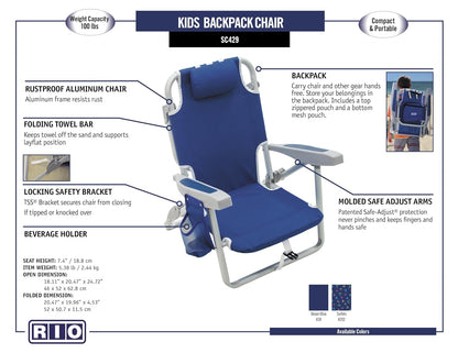 Rio Beach - Mochila Plegable de 5 Posiciones para niños