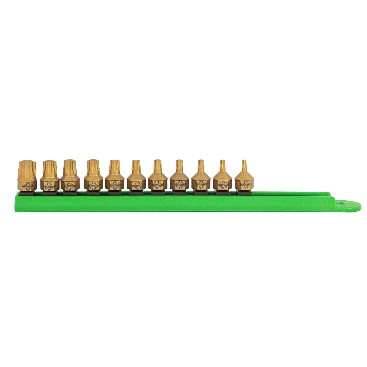 Mayhew Tools 16003 Juego de brocas de doble accionamiento de perfil bajo, 11 piezas Torx, revestimiento de titanio