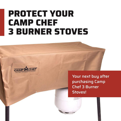 Camp Chef Cubierta para 3 Estufas de Quemador con Patas extraíbles