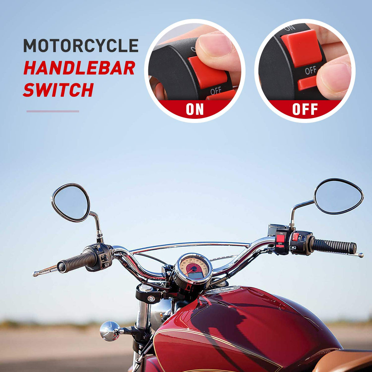 Nilight 10045W Kit de Arnés de Cableado LED 16 AWG con Interruptor de Manubrio 12 V para Motocicleta y ATV
